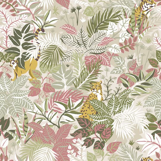 NuWallpaper PrintFresh Sand Tropical Oasis Peel & Stick Wallpaper